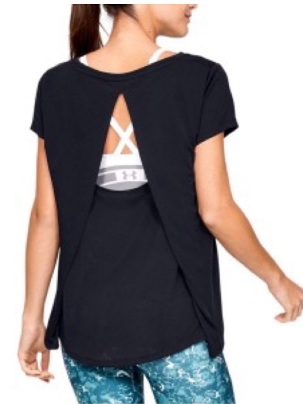 New Under armour whisperlight foldover Short Sleeve Tops XS - Picture 7 of 7